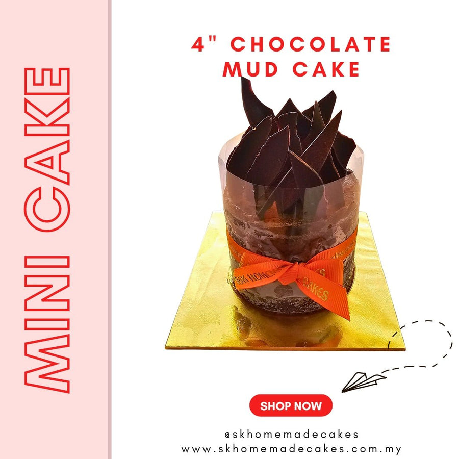 4" Mini Chocolate Mud Cake - Whole Cake (Available Daily) - SK Homemade Cakes---