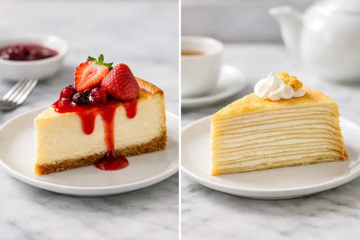 Cheesecake vs Mille Crepe: Which to Order? - SK Homemade Cakes