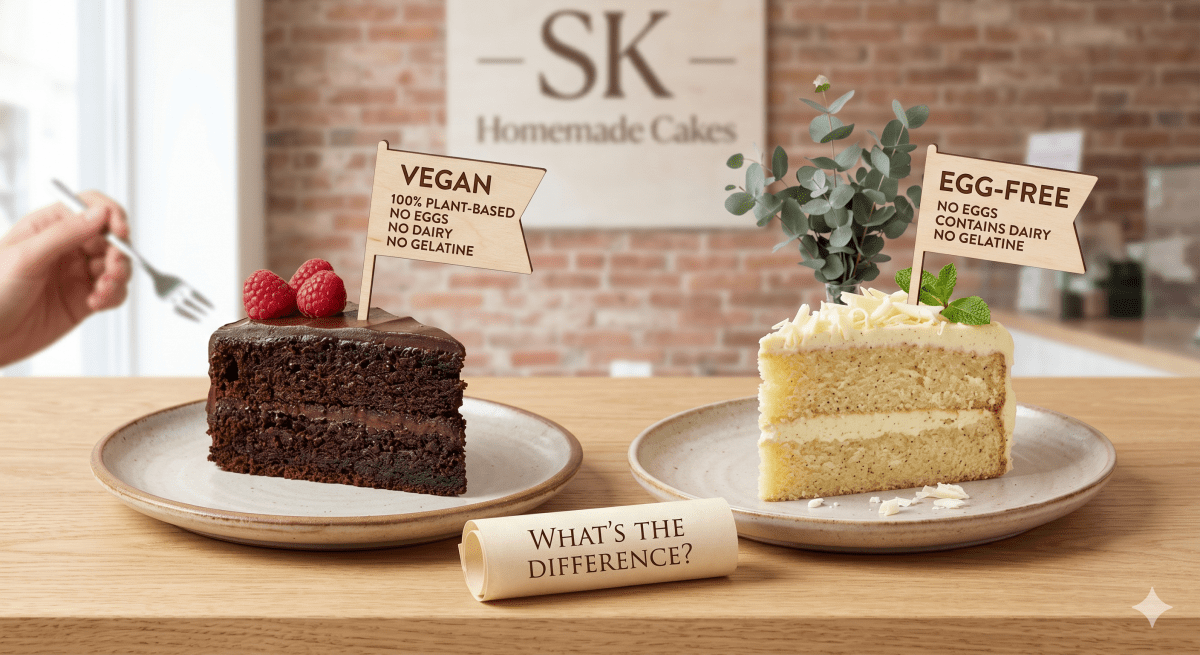 Choosing the Perfect Slice: Vegan vs. Eggless Cakes – What’s the Difference? - SK Homemade Cakes