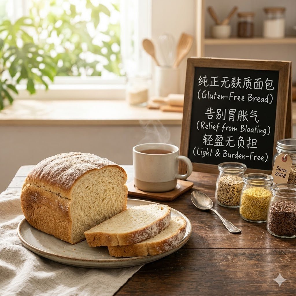 🌾【SK 专属研发】送给妈妈的无麸质面包：这一次，吃面包再也不怕胃胀气了！ - SK Homemade Cakes