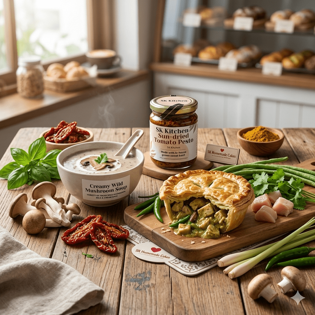 SK KITCHEN GOURMET PIES & ARTISANAL SOUPS (Available Daily) 2026 - SK Homemade Cakes