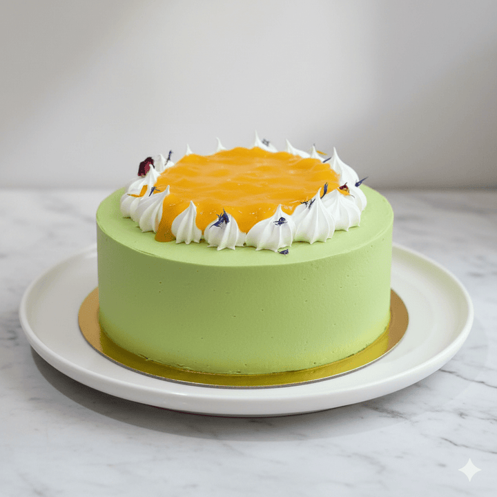 15cm Niko Neko Ajisai 2.0 Matcha Mille Crepe - Whole Cake (Available Daily) - SK Homemade Cakes