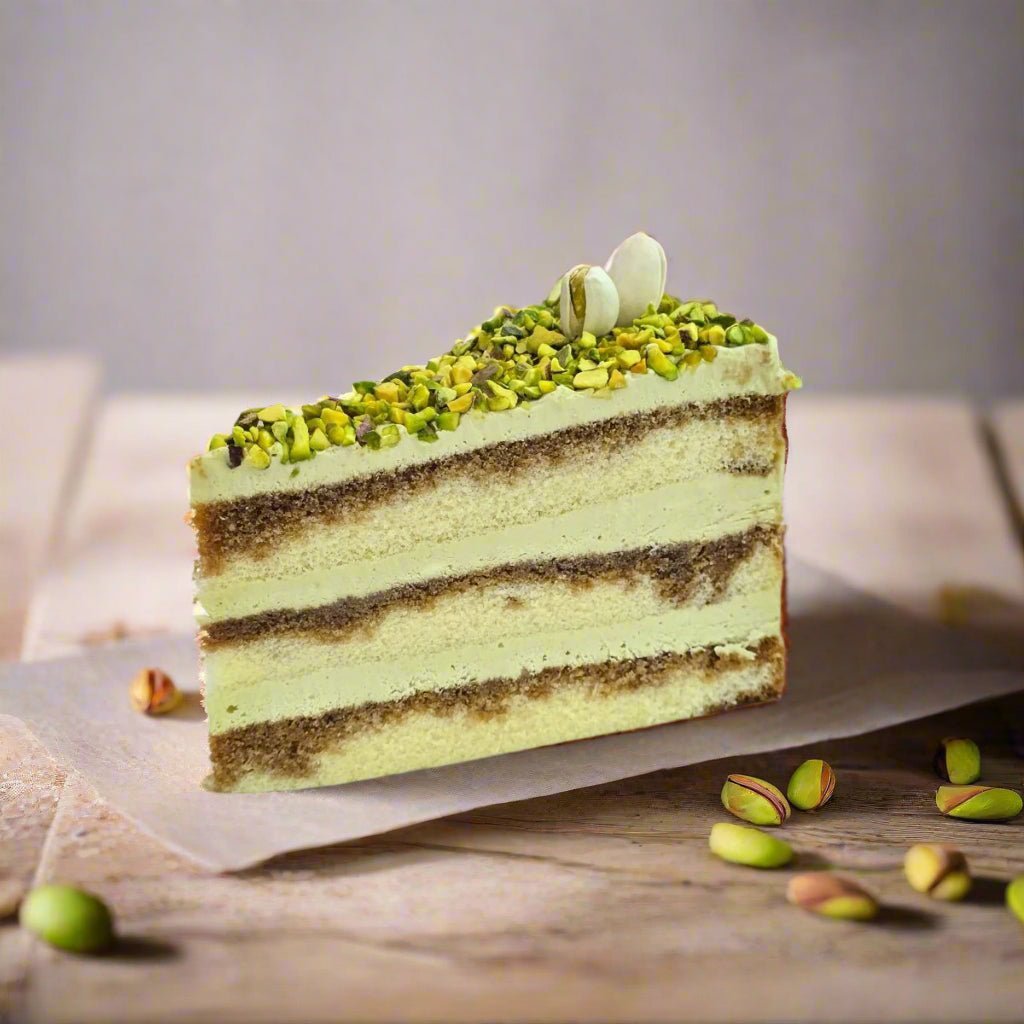 1pc Keto Pistachio Tiramisu Cake (Sugar Free & Gluten Free) - Slice Cake (Available Daily) - SK Homemade Cakes