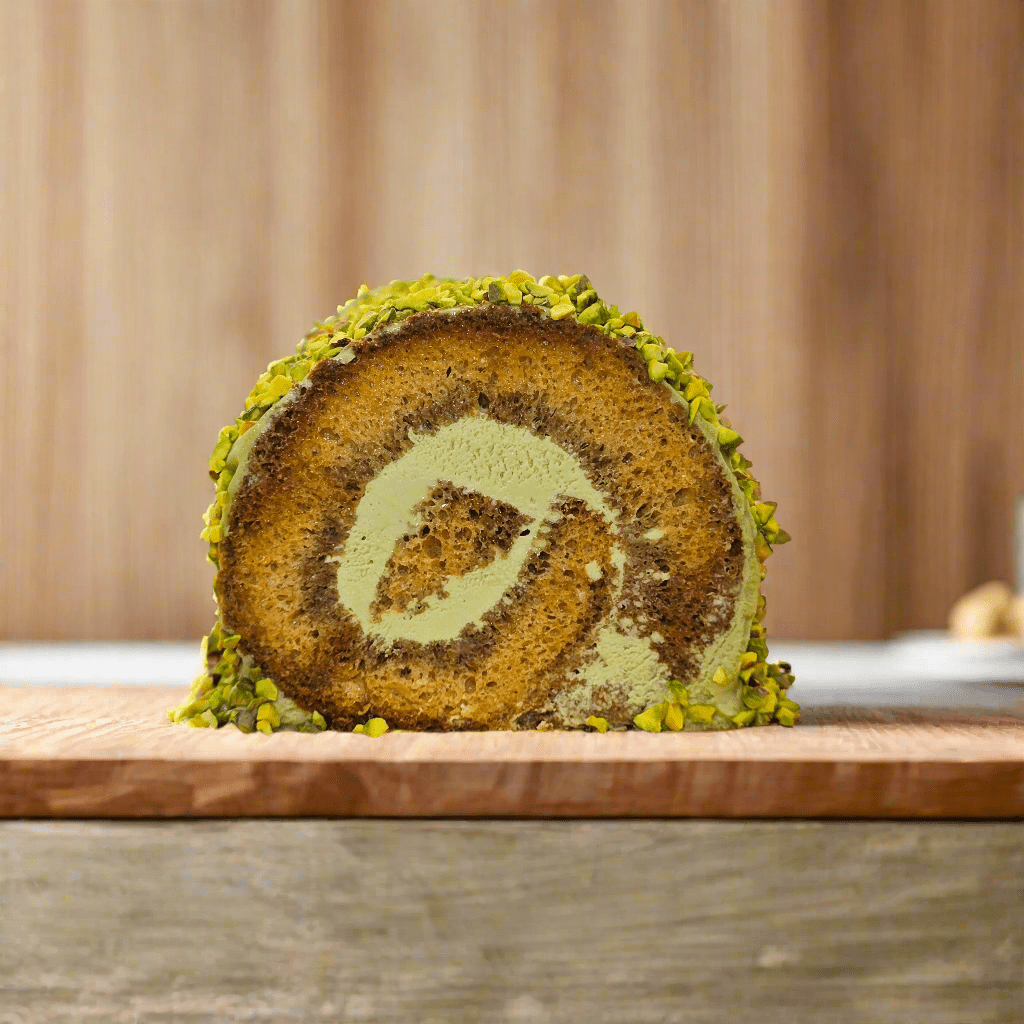 1pc Keto Pistachio Tiramisu Roll (Sugar Free & Gluten Free) - Slice Cake (Available Daily) - SK Homemade Cakes