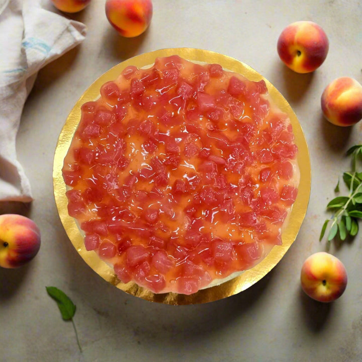 1pc White Peach Cheesecake - Slice Cake (Available Daily) - SK Homemade Cakes