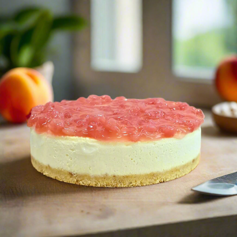 1pc White Peach Cheesecake - Slice Cake (Available Daily) - SK Homemade Cakes