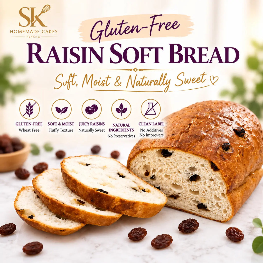Gluten-Free Raisin Soft Bread with a soft crumb and sweet raisins.