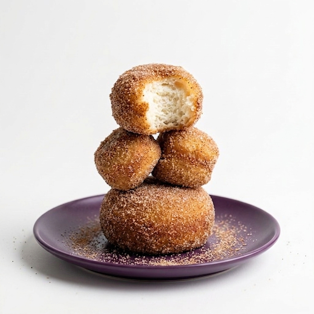 A pile of golden, fluffy Gluten-Free Donut Balls waiting to be tossed in sweet Castor Sugar and Cinnamon Powder, handcrafted by a made by Penang local bakery SK Homemade Cakes.