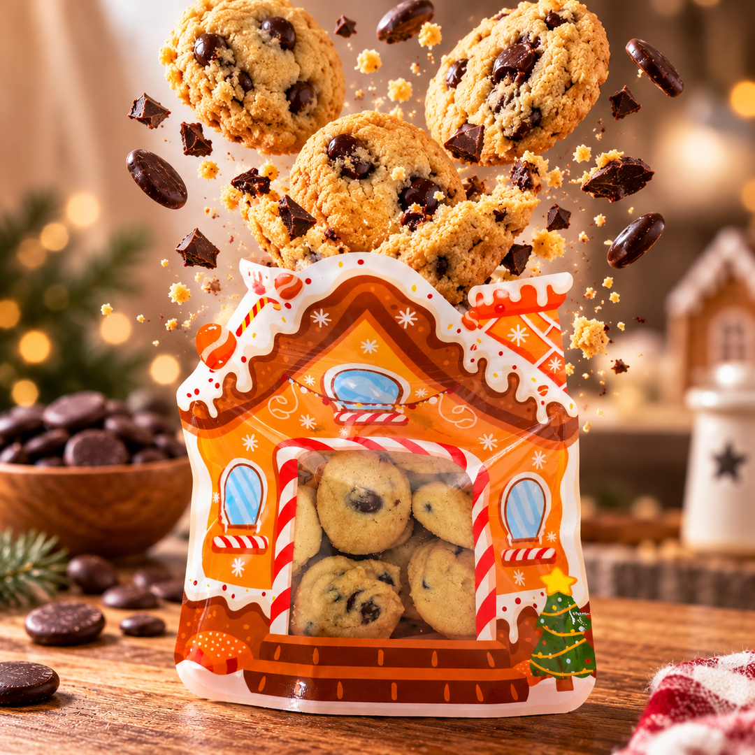 Plant-based chocolate cookies with brown sugar and real vanilla bean handmade in Penang.