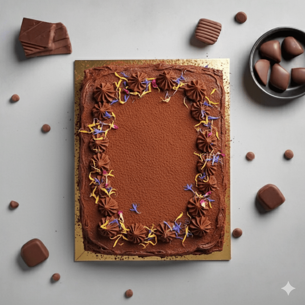 American Chocolate Sheet Cake - Square Tray (3 days Pre - order) - SK Homemade Cakes