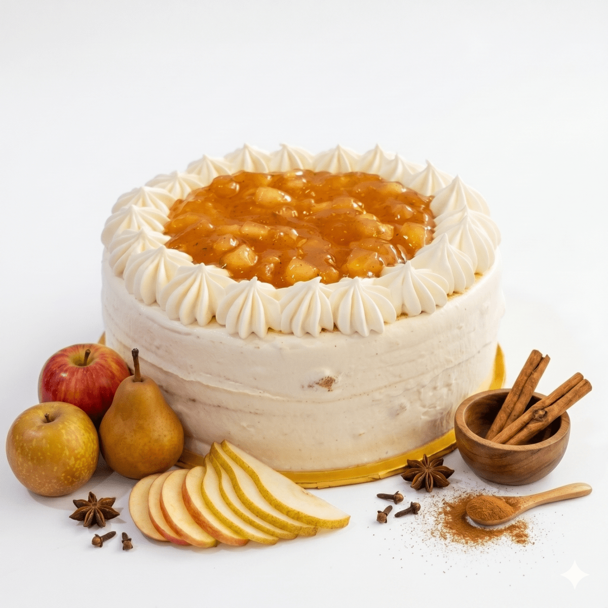 Apple Pear Cinnamon Mille Crepes - 15cm Whole Cake - SK Homemade Cakes