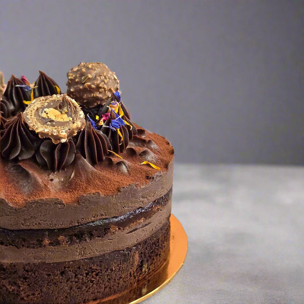 Belgium Dark Chocolate Cake - 24cm Whole Cake (Available Daily) - SK Homemade Cakes