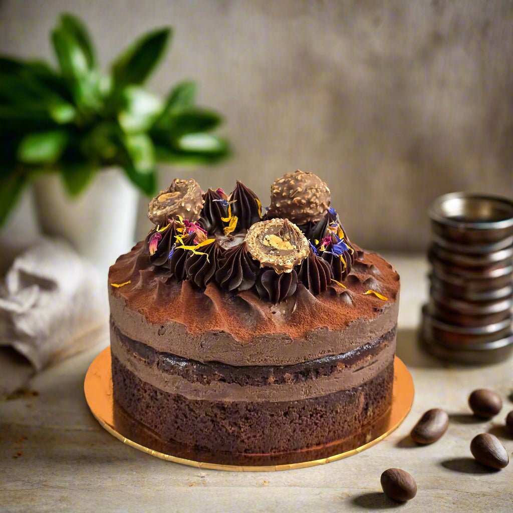Belgium Dark Chocolate Cake - 24cm Whole Cake (Available Daily) - SK Homemade Cakes