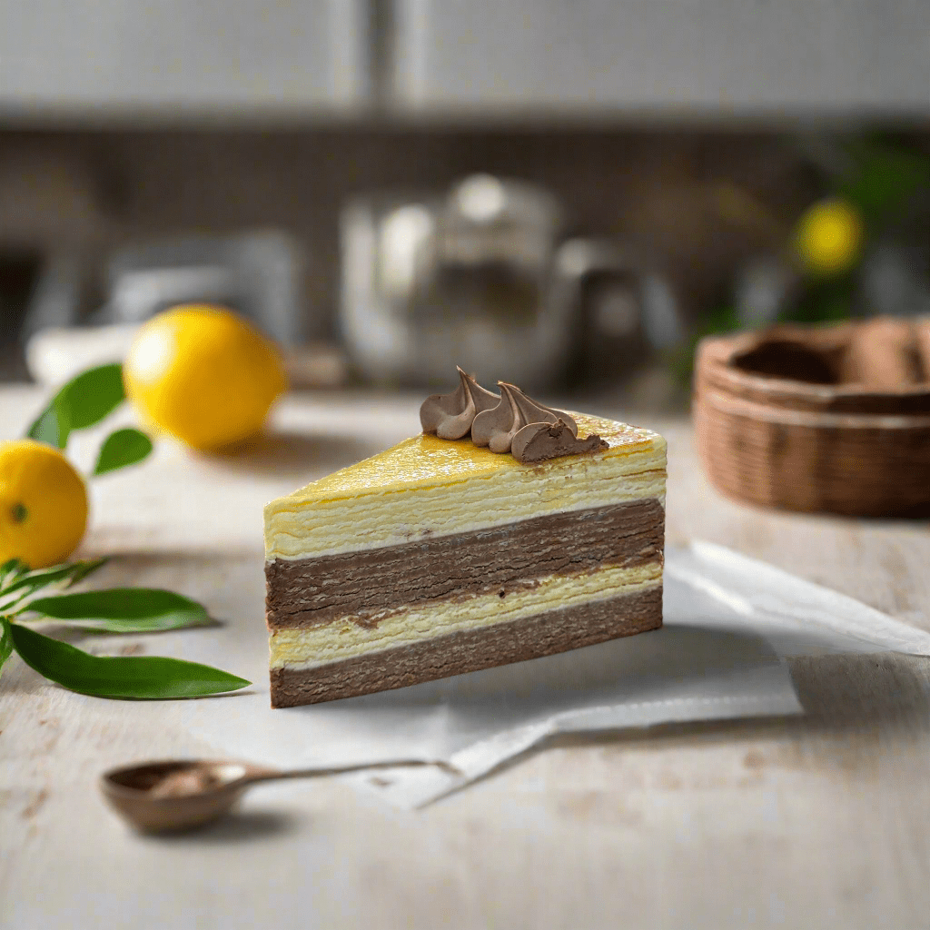 Chocolate Yuzu Mille Crepe - Whole Cake (5days Pre - order) - SK Homemade Cakes
