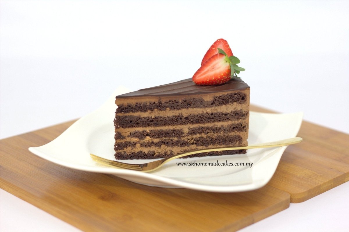 Dark 65% Chocolate Cake - 20cm Whole Cake (Available Daily) - SK Homemade Cakes-Medium 20cm--