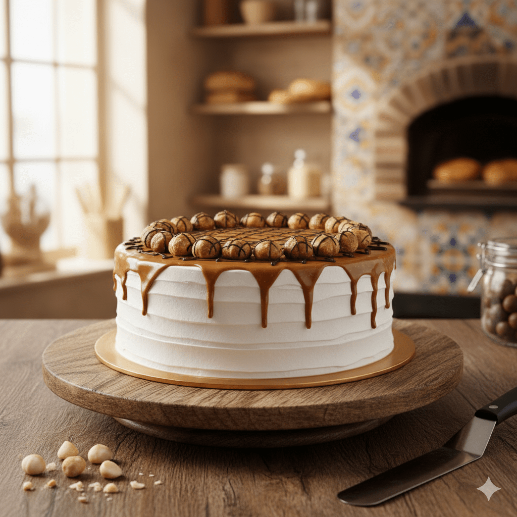 Eggless Salted Caramel Macadamia Cake - Whole Cake (5 - days Pre - order) - SK Homemade Cakes
