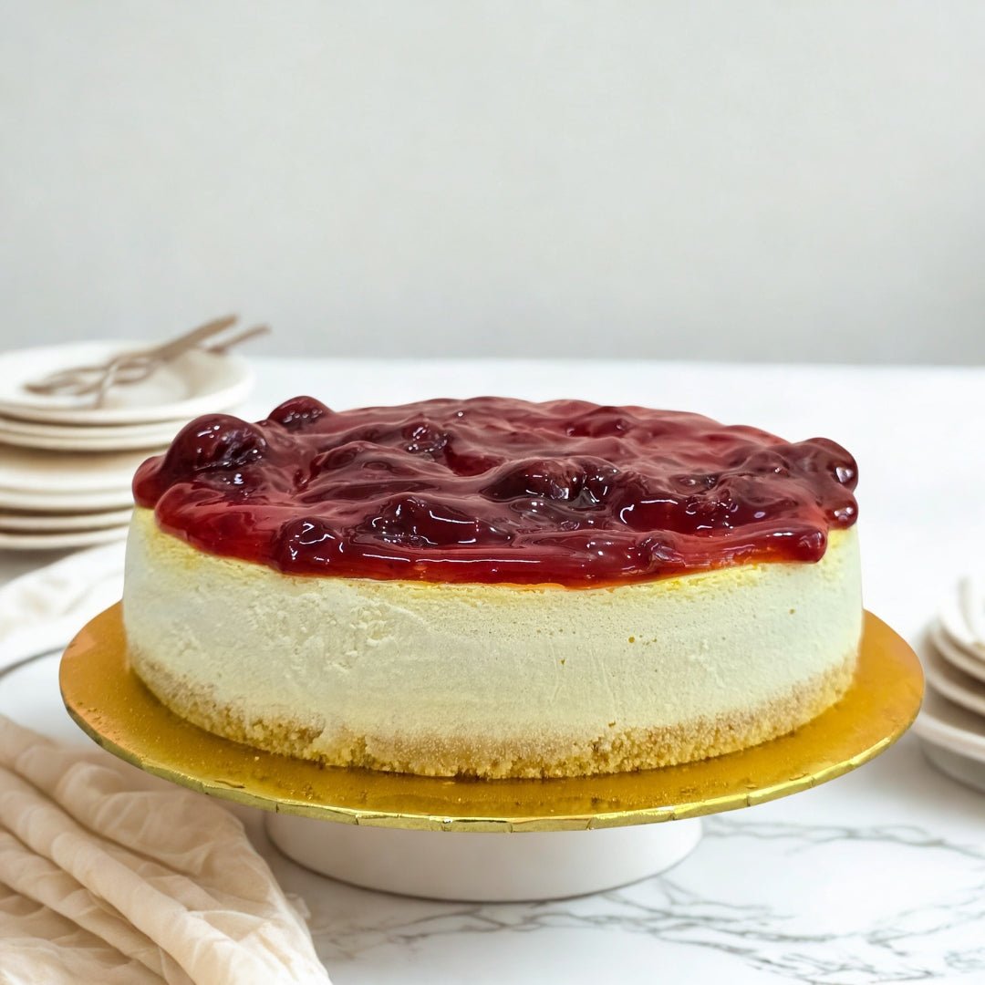 Eggless Strawberry Cheesecake - Whole Cake (5 - days Pre - order) - SK Homemade Cakes