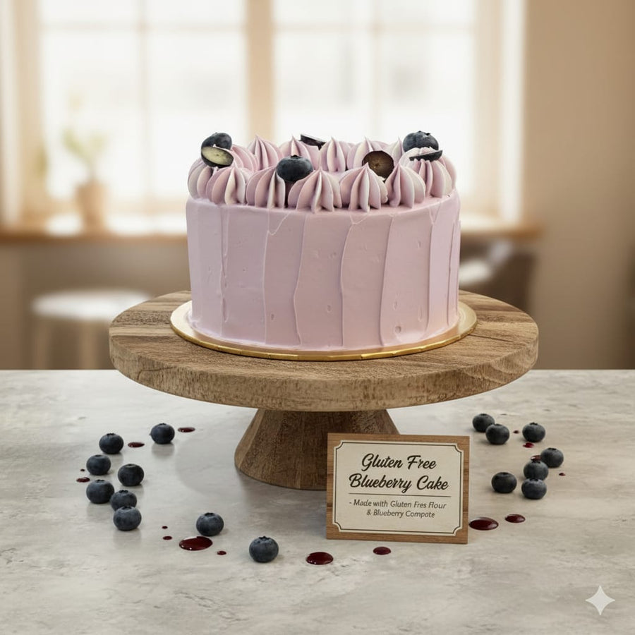 Gluten Free Blueberry Cake - 15cm Whole Cake (Available Daily) - SK Homemade Cakes