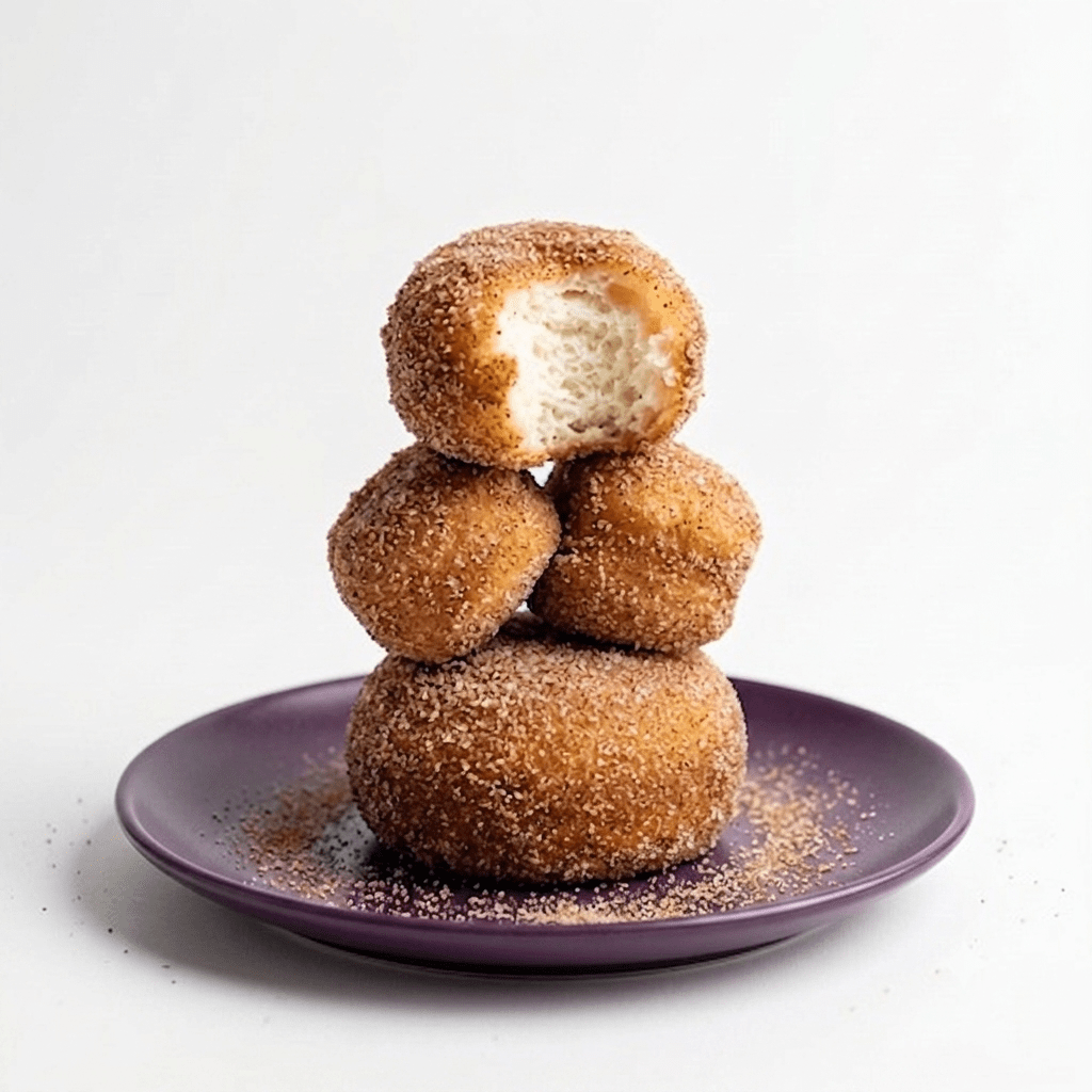 A pile of golden, fluffy Gluten-Free Donut Balls waiting to be tossed in sweet Castor Sugar and Cinnamon Powder, handcrafted by a made by Penang local bakery SK Homemade Cakes.