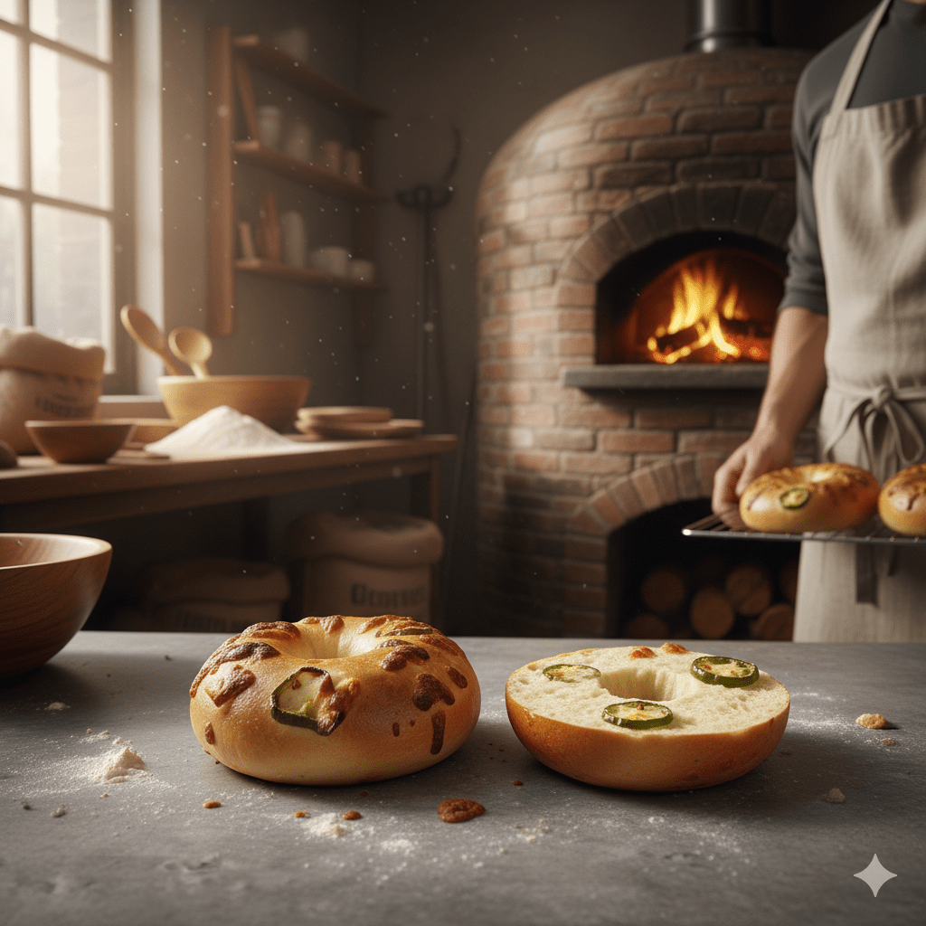 Gluten - Free Jalapeño Cheese Bagels - (Available Daily) - SK Homemade Cakes