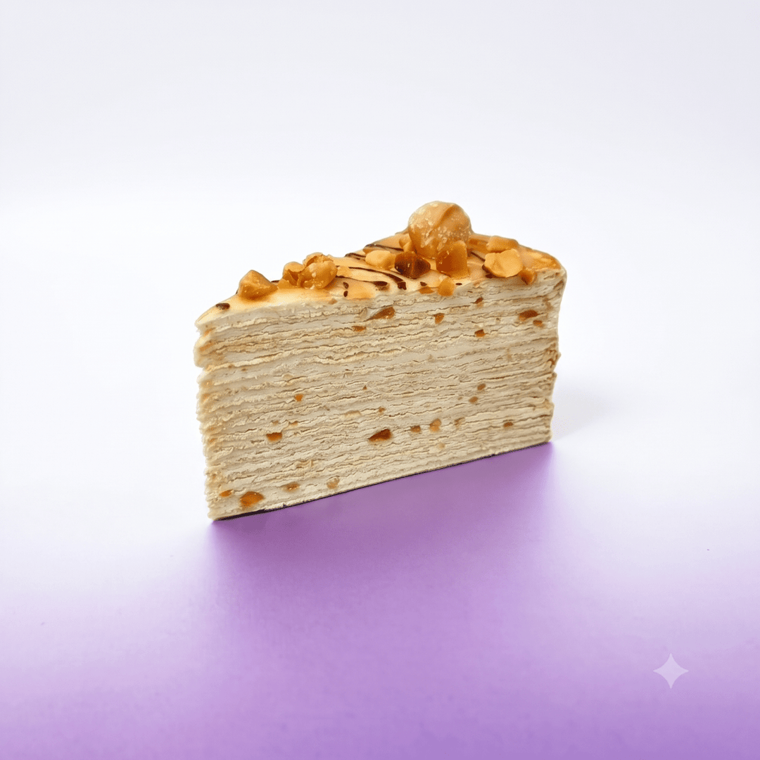 Gluten Free Salted Caramel Macadamia Mille Crepes *Contain DAIRY - 1pc Slice Cake (Available Daily) - SK Homemade Cakes