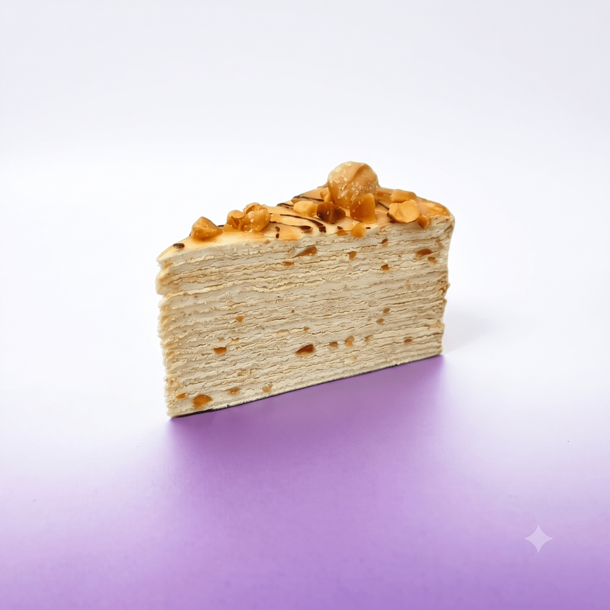 Gluten Free Salted Caramel Macadamia Mille Crepes *Contain DAIRY - 1pc Slice Cake (Available Daily) - SK Homemade Cakes