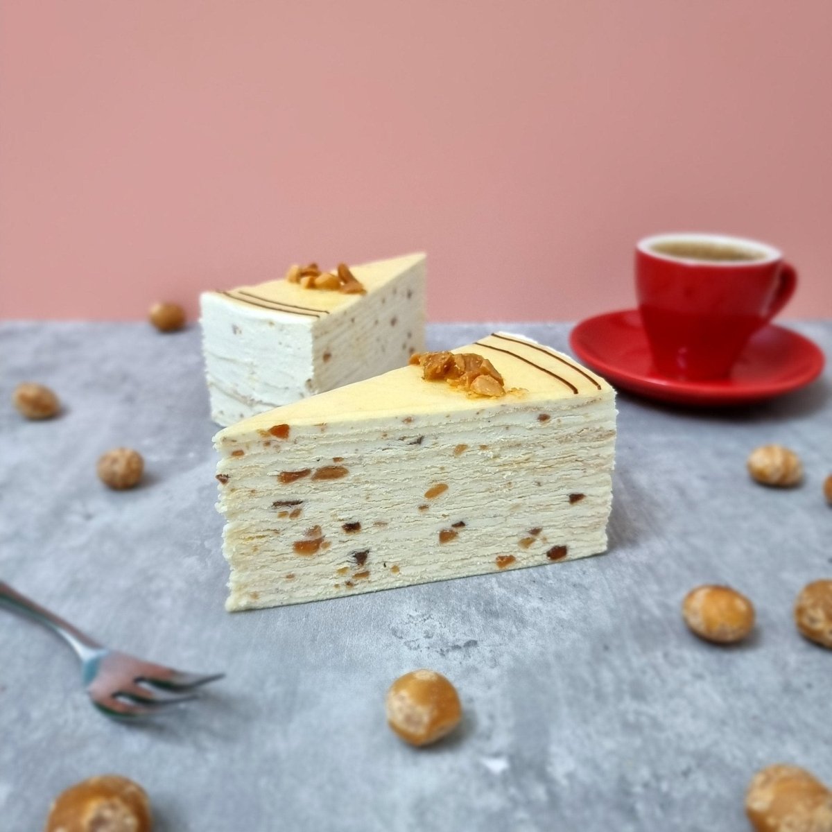 Gluten Free Vanilla Macadamia Mille Crepes *Contain DAIRY - 1pc Slice Cake (Available Daily) - SK Homemade Cakes