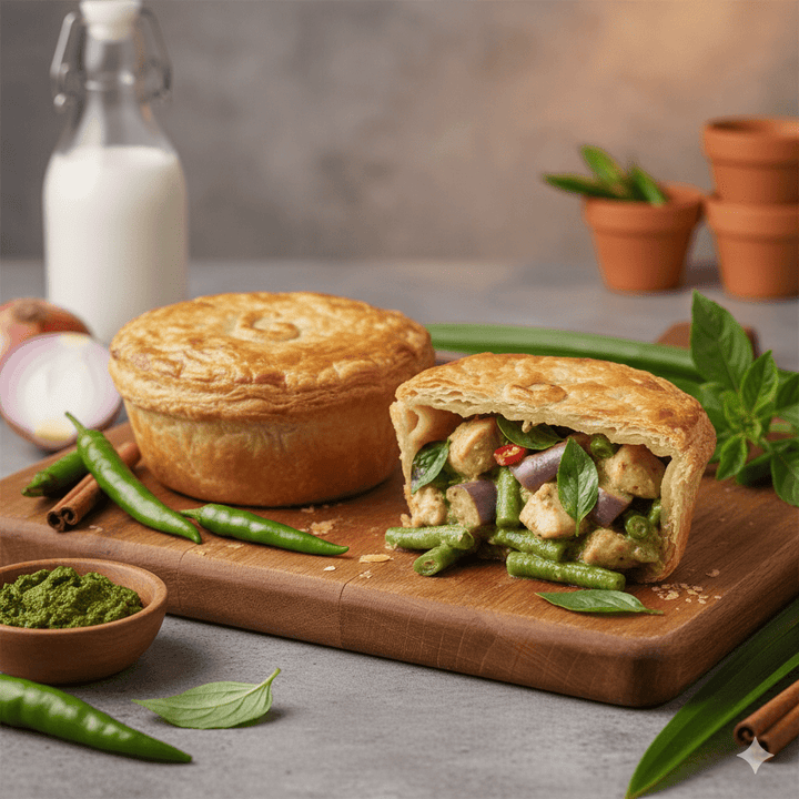 Gourmet Thai Green Curry Chicken Pie (Available Daily) - SK Homemade Cakes
