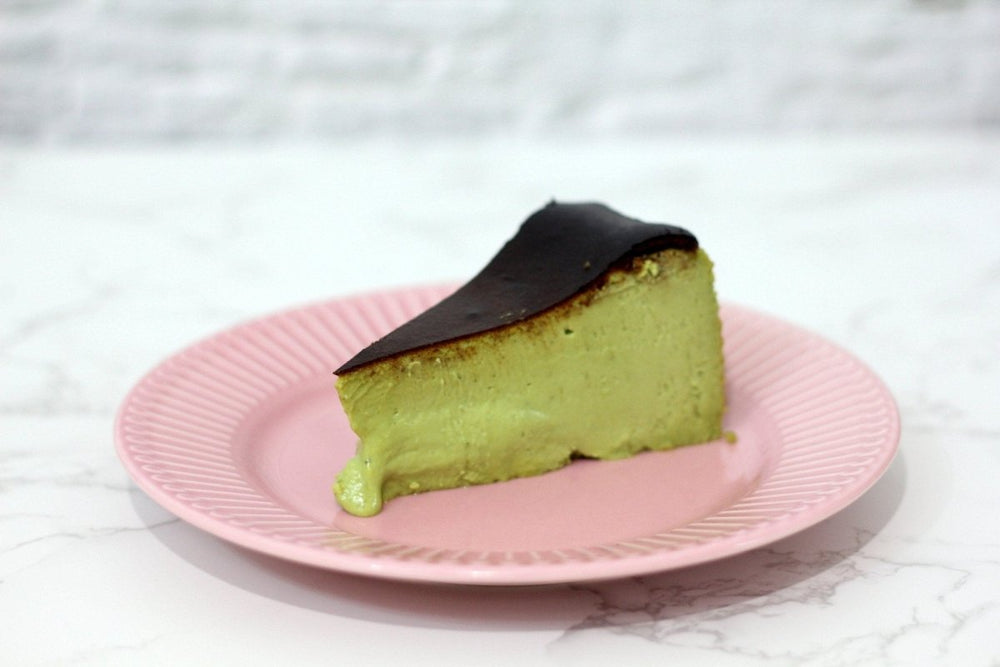 Zen Matcha Lava Heart Burnt Cheese - 15cm Whole Cake (Available Daily) - SK Homemade Cakes---