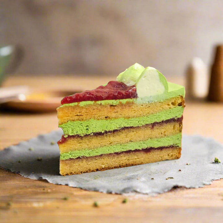 Keto Ajisai Matcha Strawberry Cake 15cm (Sugar Free &amp; Gluten Free) - Whole Cake (Available Daily) - SK Homemade Cakes
