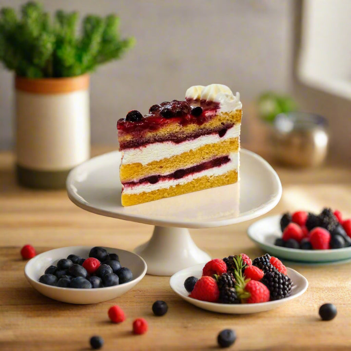 Keto Berries Cake (Sugar Free & Gluten Free) - 1pc Slice Cake (Available Daily) - SK Homemade Cakes-1 slice--