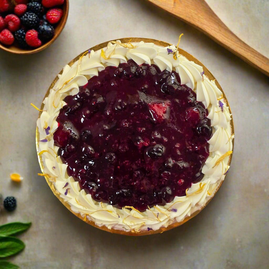 Keto Berries Fruit Cake (Sugar Free & Gluten Free) - Whole Cake (5 - days Pre - order) - SK Homemade Cakes