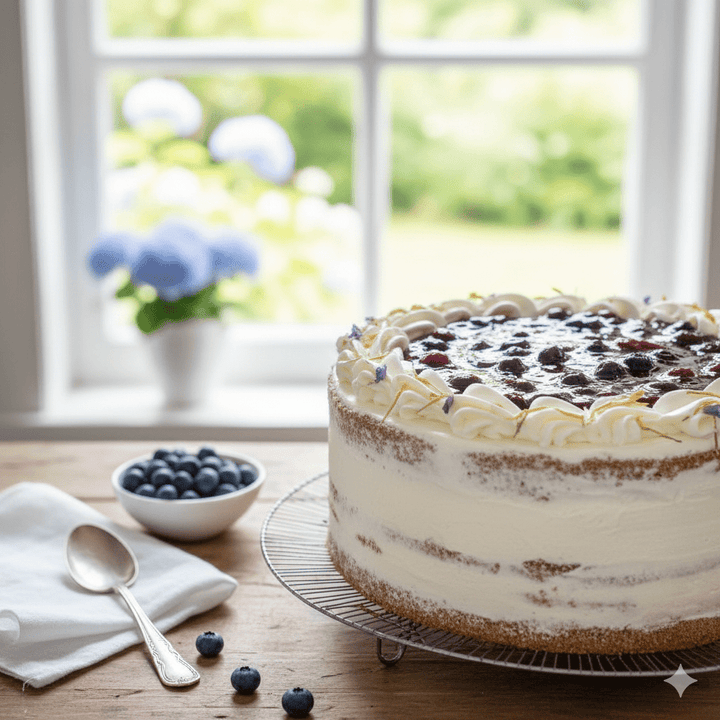 Keto Blueberry Cake (Sugar Free & Gluten Free) - 15cm Whole Cake (Available Daily) - SK Homemade Cakes