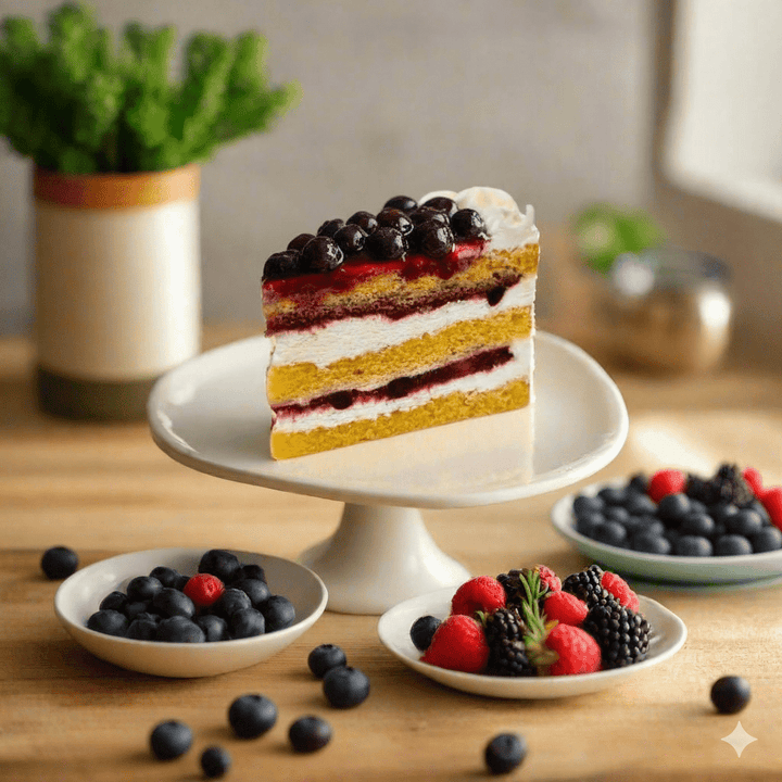 Keto Blueberry Cake (Sugar Free & Gluten Free) - 15cm Whole Cake (Available Daily) - SK Homemade Cakes