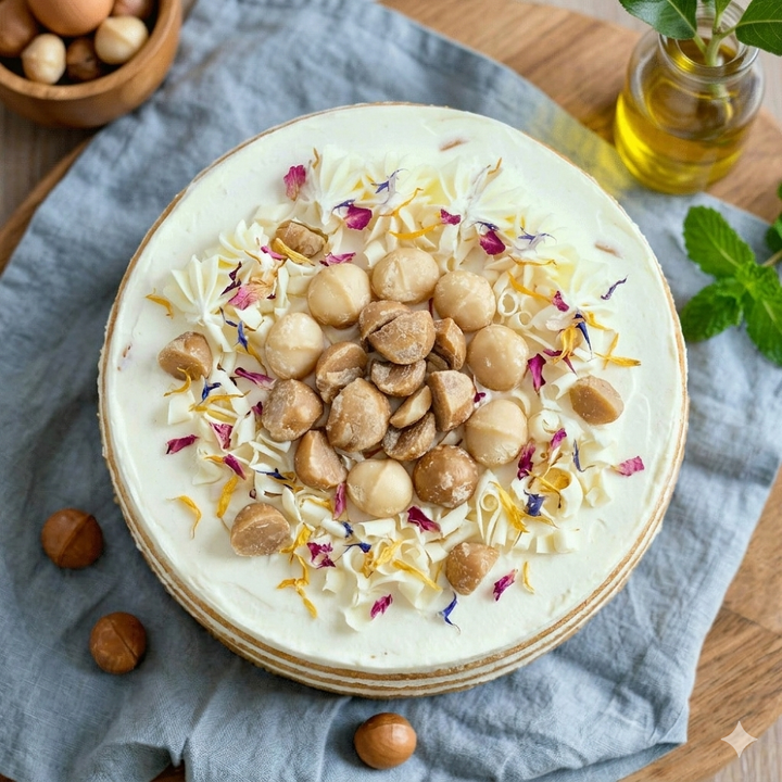Keto Macadamia Cake (Sugar Free &amp; Gluten Free) - Whole Cake (5-days Pre-order) - SK Homemade Cakes