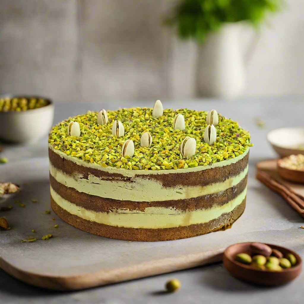 Keto Pistachio Tiramisu Cake 20cm (Sugar Free & Gluten Free) - Whole Cake (Available Daily) - SK Homemade Cakes