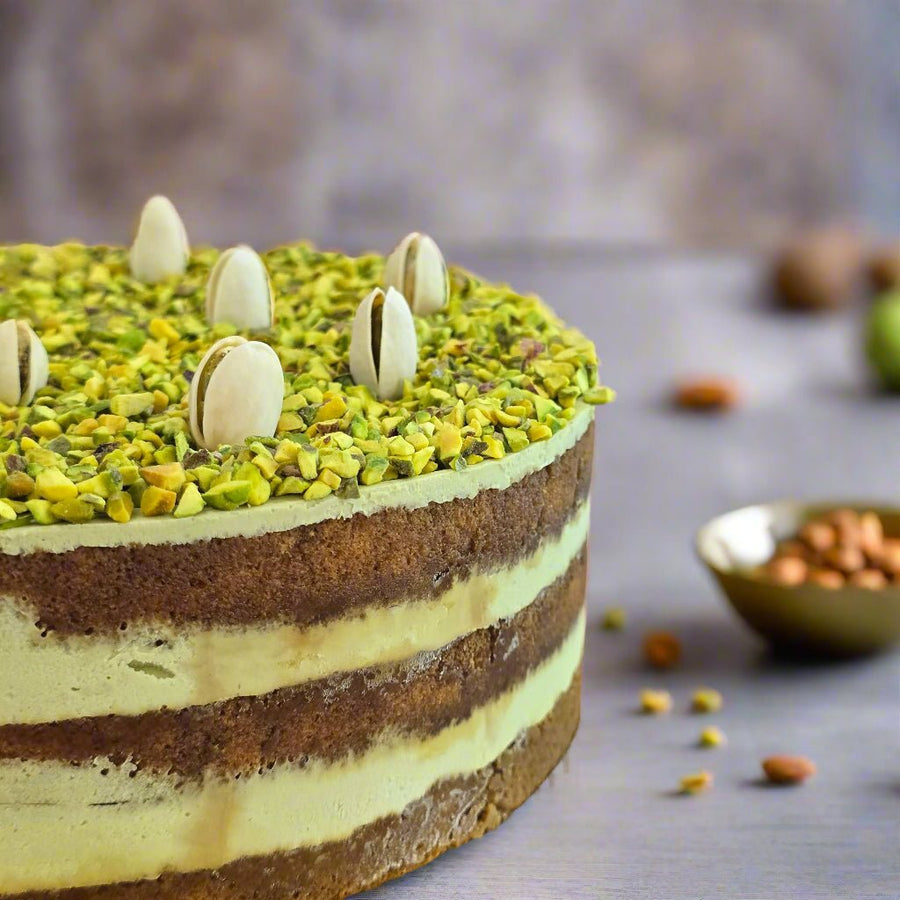Keto Pistachio Tiramisu Cake 20cm (Sugar Free & Gluten Free) - Whole Cake (Available Daily) - SK Homemade Cakes