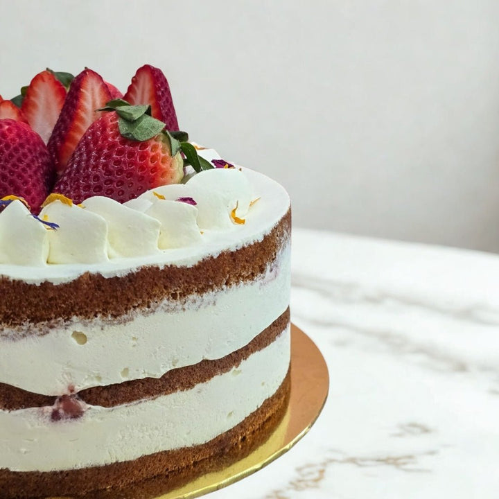 Keto Strawberry Cake (Sugar Free & Gluten Free) - Whole Cake (5 - days Pre - order) - SK Homemade Cakes