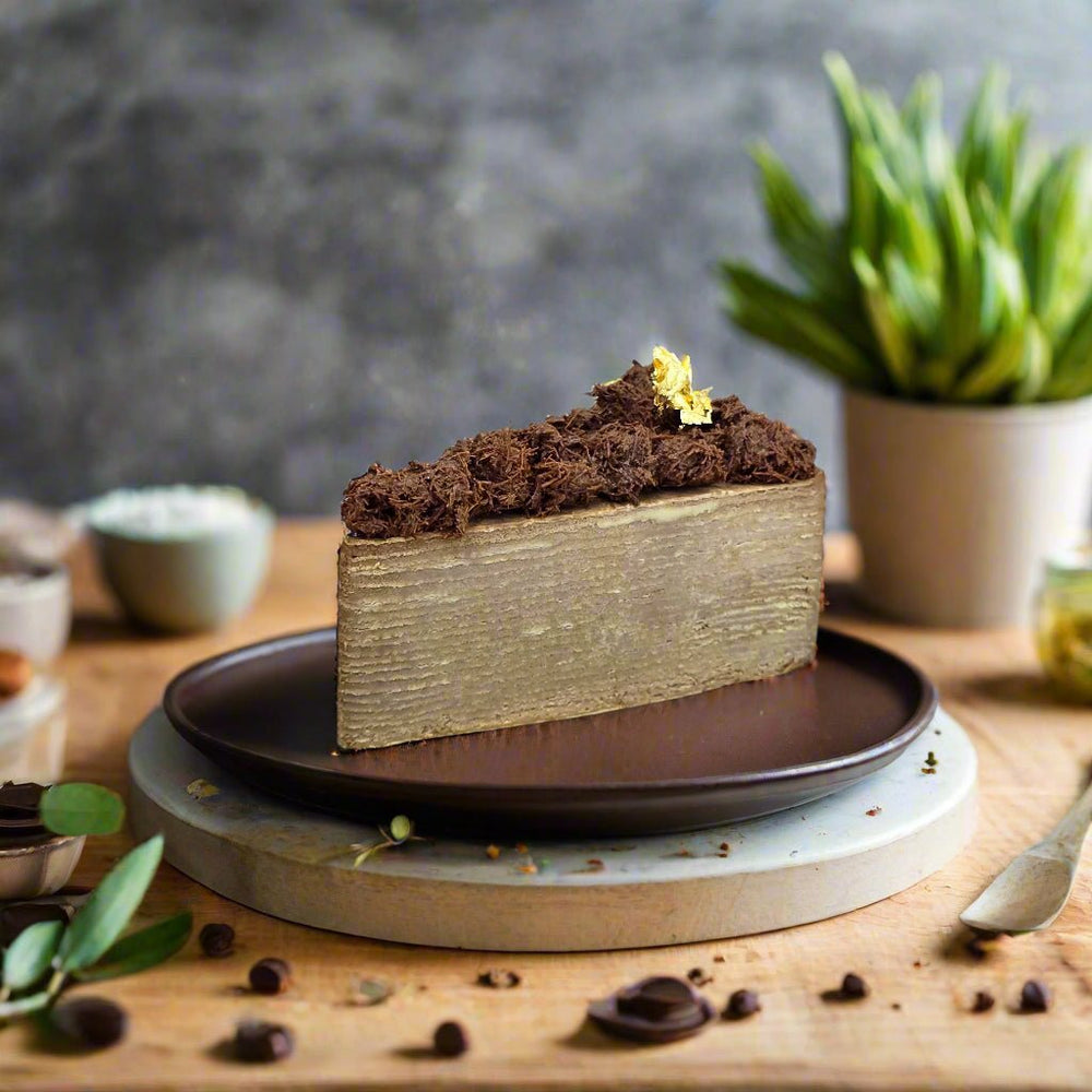 Kunafa Cocoa Mille Crepes - 20cm Whole Cake (Available Daily) - SK Homemade Cakes