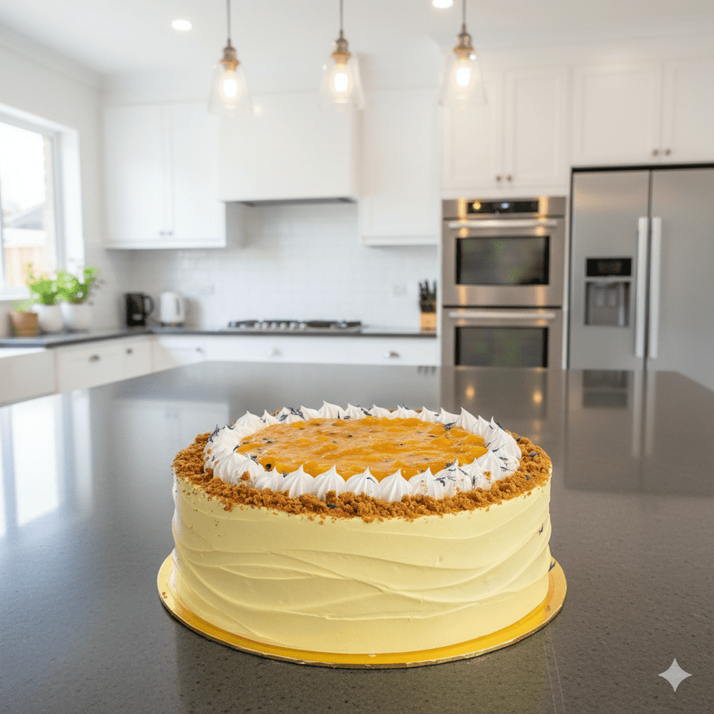 Mango Passion Fruit Cake - Whole Cake (5 - days Pre - order) - SK Homemade Cakes