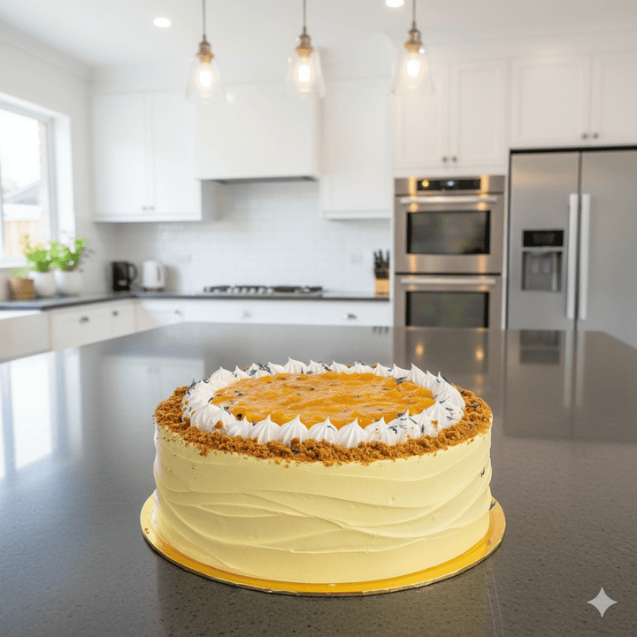 Mango Passion Fruit Cake - Whole Cake (5 - days Pre - order) - SK Homemade Cakes