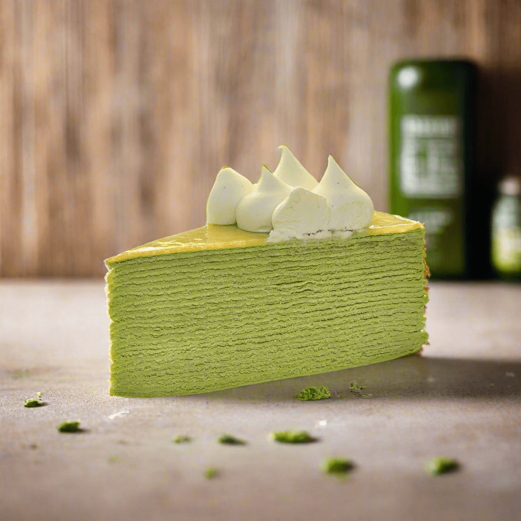 Niko Neko Matcha Mille Crepe - 1 pc SLICE CAKE (Available Daily) - SK Homemade Cakes