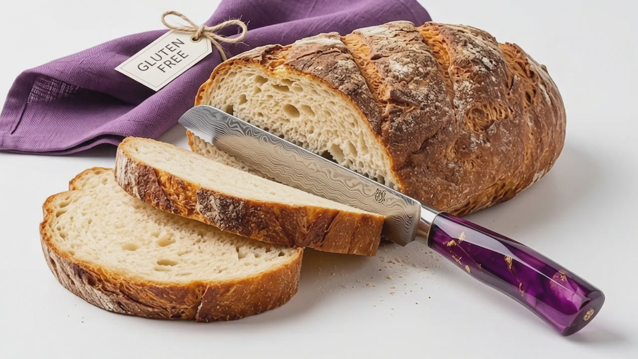 Slicing up Vegan Gluten-Free Sandwich Loaf