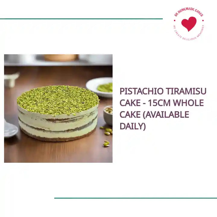 Pistachio Tiramisu Cake - 15cm Whole Cake (Available Daily) by@Outfy