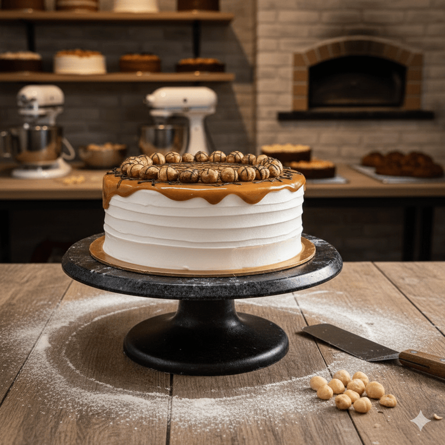 Salted Caramel Macadamia Cake - Whole Cake (5 - days Pre - order) - SK Homemade Cakes