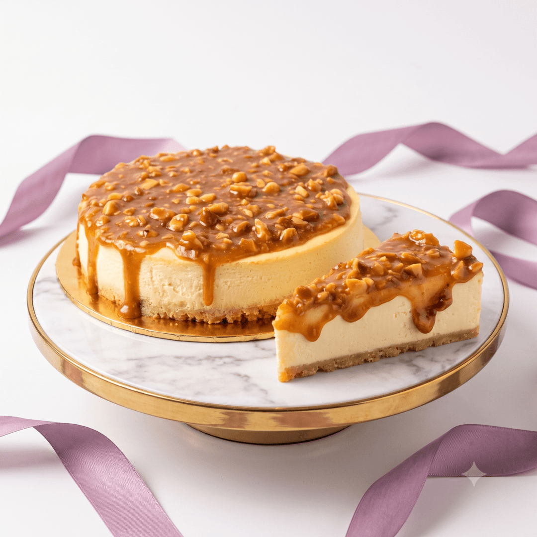 Salted Caramel Macadamia Cheesecake - Whole Cake (Available Daily) - SK Homemade Cakes