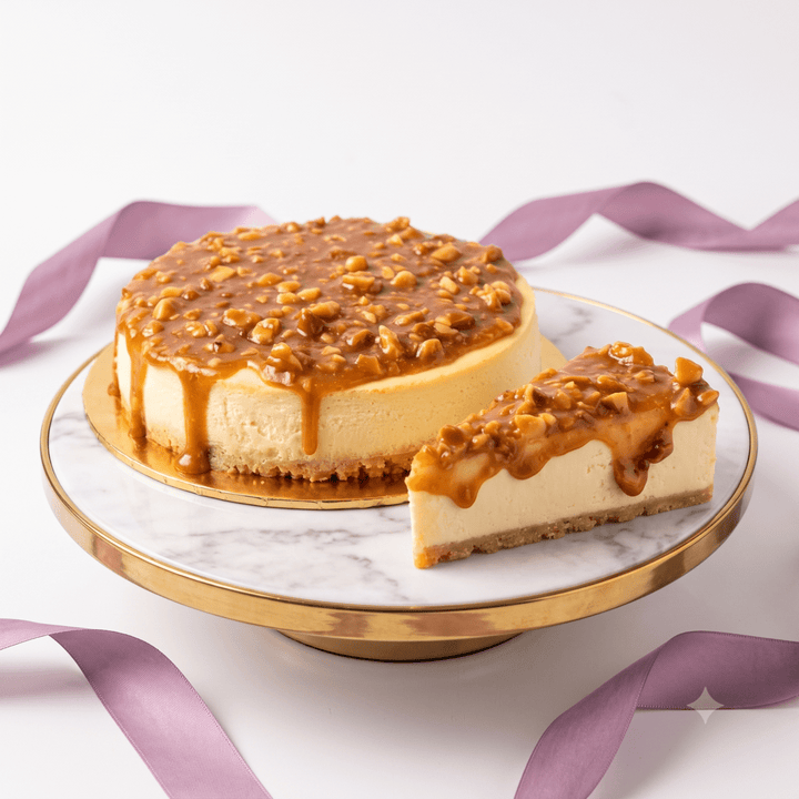 Salted Caramel Macadamia Cheesecake - Whole Cake (Available Daily) - SK Homemade Cakes
