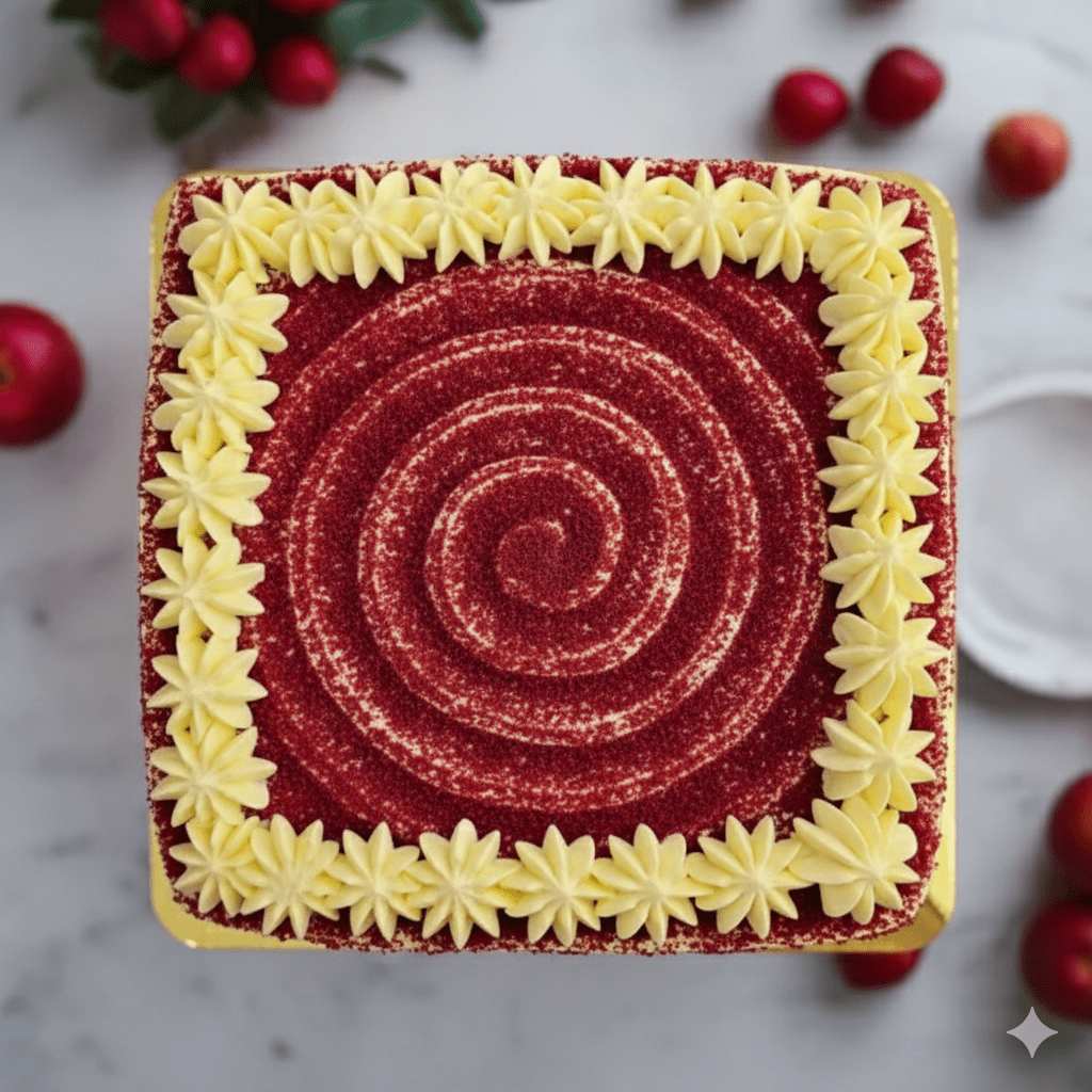 Satin Red Velevt Sheet Cake - Square Tray (3 days Pre - order) - SK Homemade Cakes