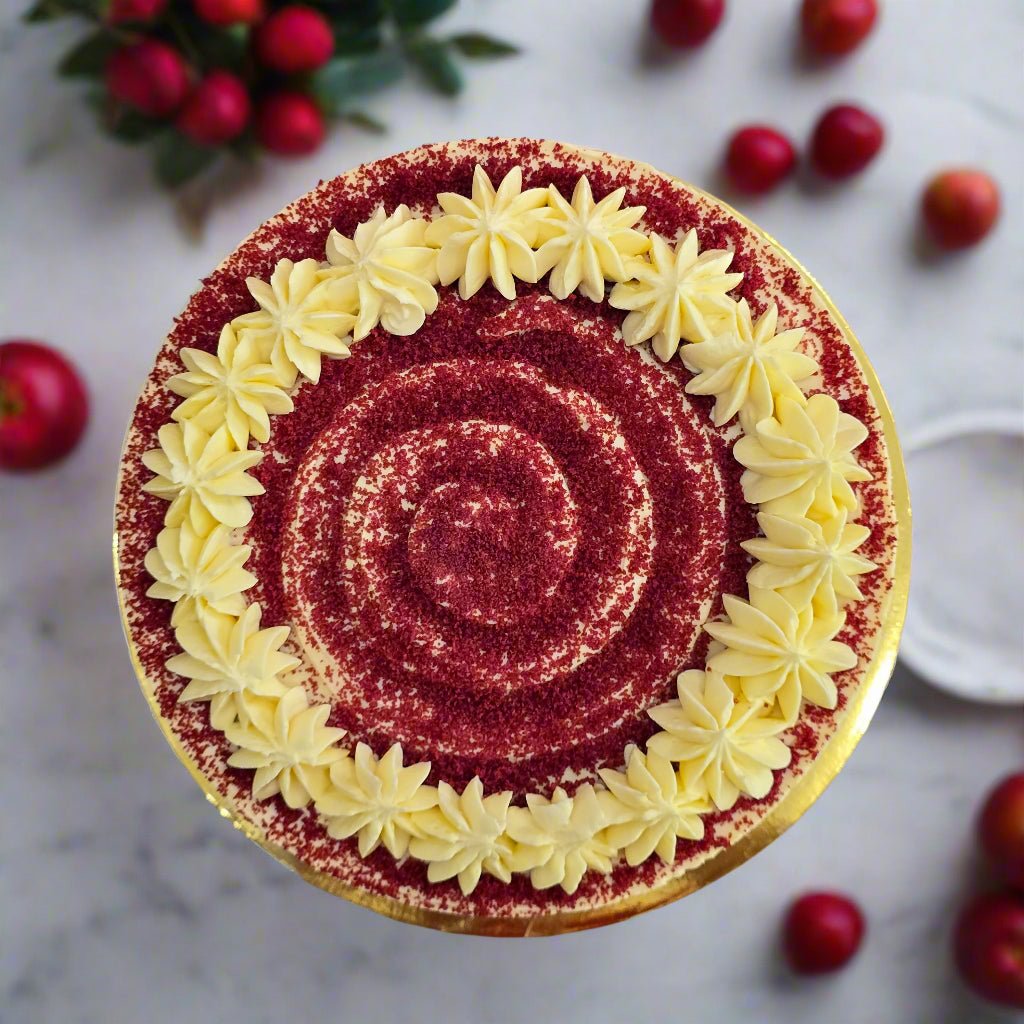 Satin Red Velvet Cake - 24cm Whole Cake (Available Daily) - SK Homemade Cakes