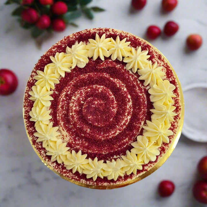Satin Red Velvet Cake - 24cm Whole Cake (Available Daily) - SK Homemade Cakes